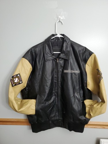 Abbott & Costello Whos On First Bomber Jacket Baseball Comedy Vintage Size XL - Picture 4 of 22