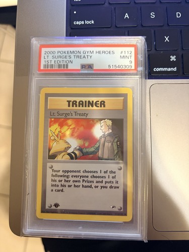 Lt. Surge's Treaty (1st Edition) graded PSA 9 for sale on eBay