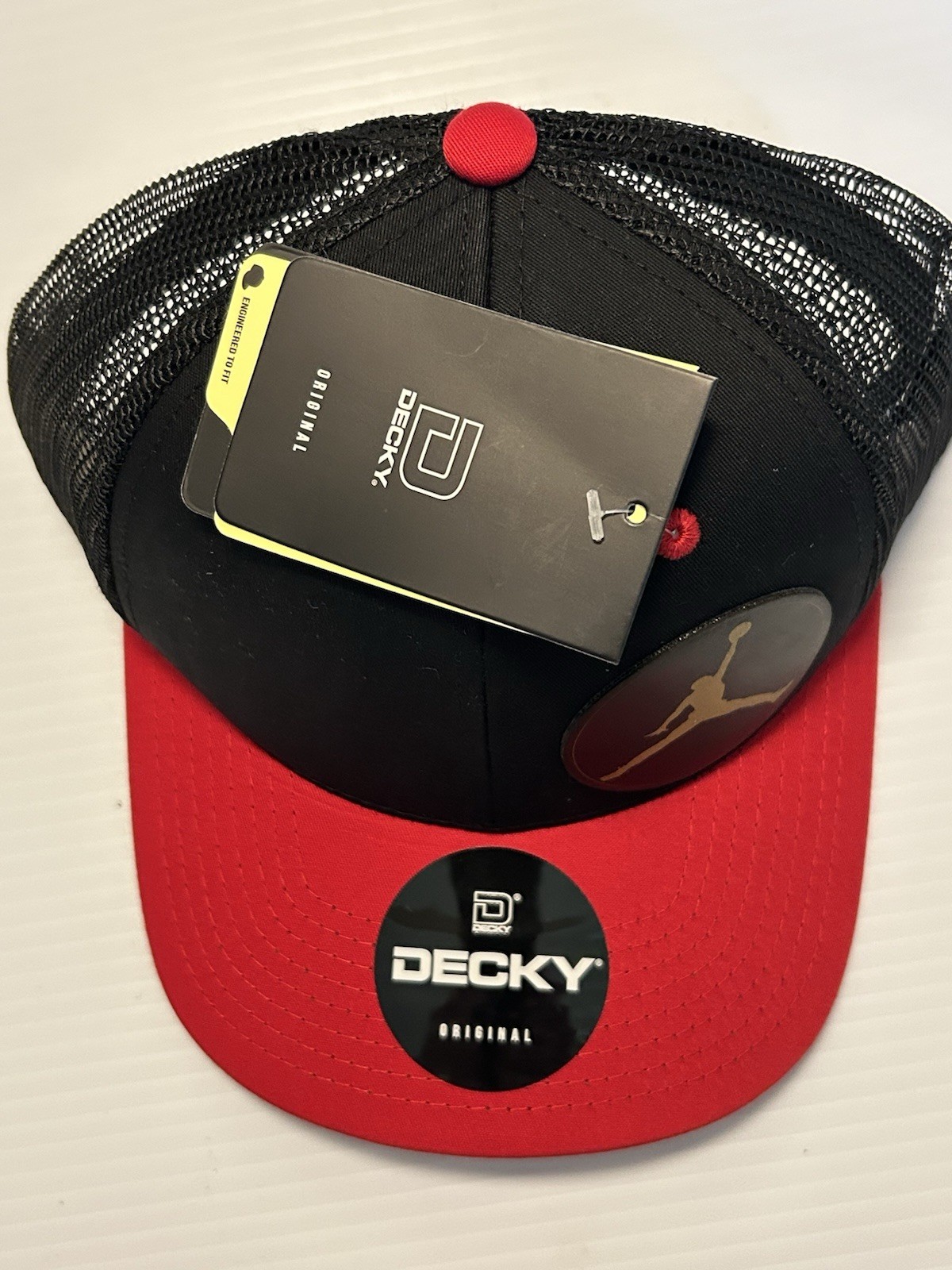 Decky 6 Panel Mid Profile SnapBack - 6021 With custom Jordan Jmp Blk2gold Patch