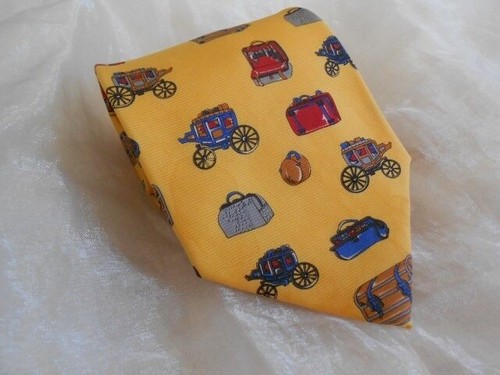 KR1760 Tom Harrison Cravate 100% Soie Jaune Bleu Blanc Gris Rouge Noir Motifs - Photo 1/1