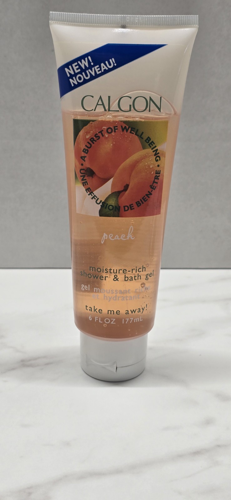Calgon Peach 6 oz Moisture Rich Shower and Bath Gel