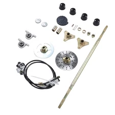 29in Go Kart Rear Live Axle Assembly Kit Axle Sprocket Chain Brake Disc Caliper