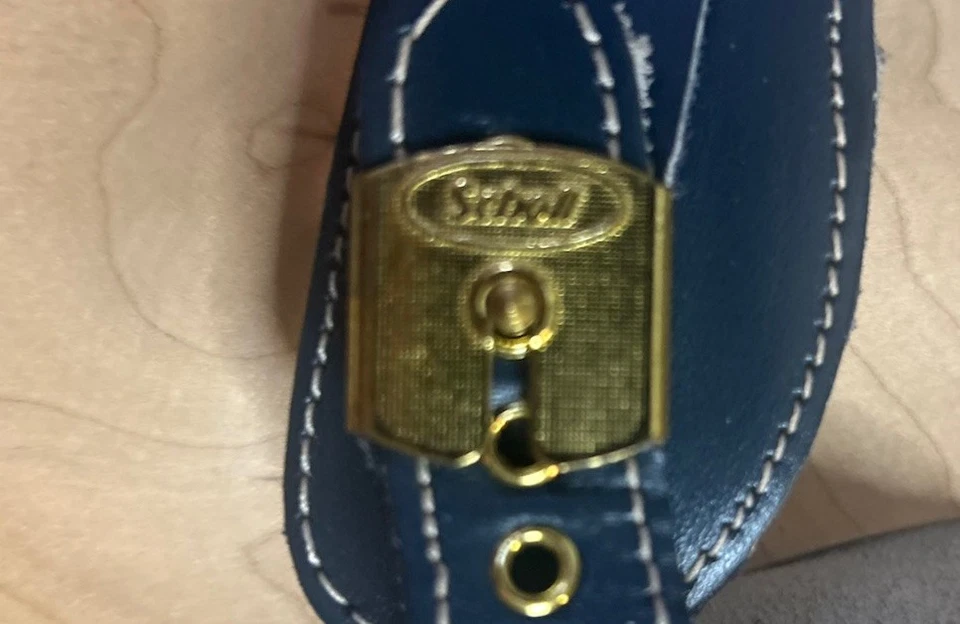 Sandalias de ejercicio Dr. Scholl’s originales de cuero azul marino talla 8 madera Italia Foto 4 de 4