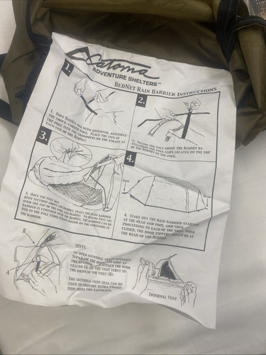 USMC Catoma Bettnetz USGI Einmannzelt Coyote Pop Up leicht Wandern Camping - Bild 6 von 7