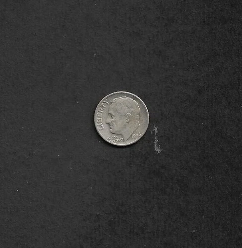 1946 Franklin Roosevelt Dime, No Mint Mark, Very Good Condition, All Legible