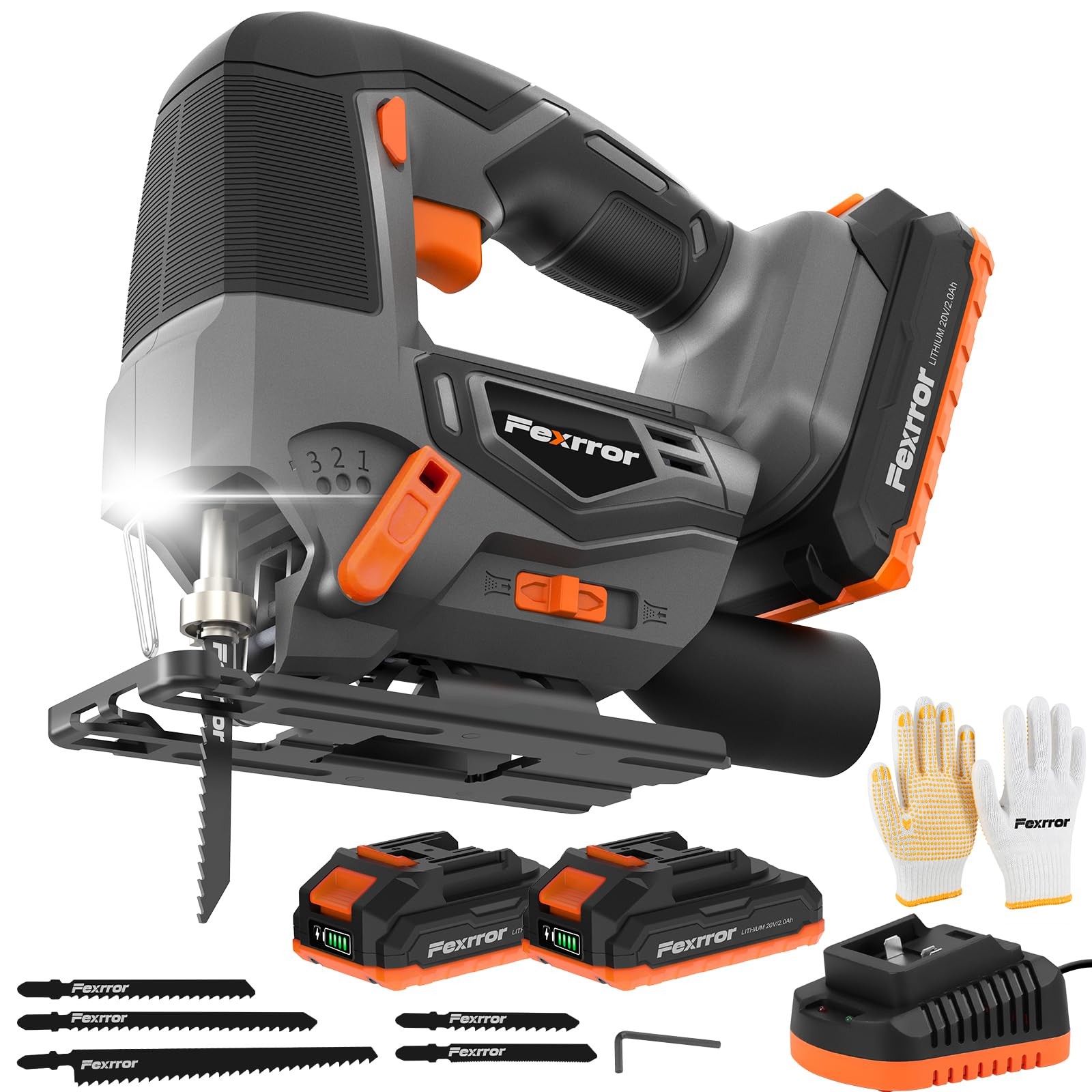 Seghetto Alternativo a Batteria 20V, Fexrror Seghetto alternativo, Angolo (N3k)