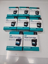 Lot Of 8 -NEW WEXFORD 63 Inkjet Cartridge Black Replaces HP