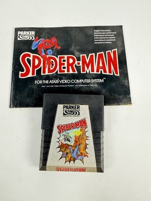 H115 Parker Brothers Spider-Man Atari 2600 VCS Videospiel Modul mit Anleitung H1
