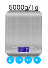 Küchenwaage Digital 5KG LCD-Display Grammwaage Haushaltswaage Briefwaage Stahl