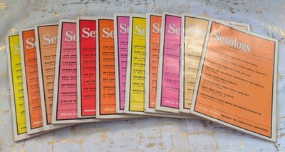 Lot Of 12 1972 Complete Year Sexology Science Magazines Booklets Sex Ed  RARE 