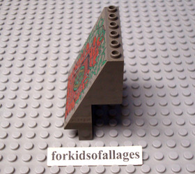 Lego 30156pb01 Panel 4x6x6 Sloped Stone Bricks & Vines Wall (5986 Amazon Jungle)