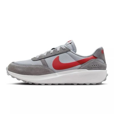 Nike Waffle Nav Shoes Sneakers Wolf Grey University Red Men's Size 10 FJ4195-004