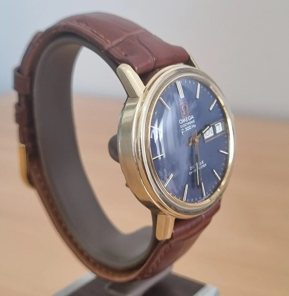 Vintage GP Omega De Ville Chronometer Swiss 12 jewel Tuning Fork watch.  RUNS - image 2 of 4