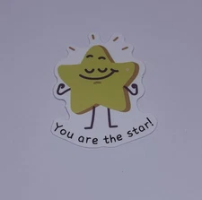 Cute Sticker “You Are The Star” Inspirational Kids Journal Decal Fun Art Tc9