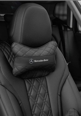 Neu 2 x Schwarzes Auto Kopfstütze Auto Sitz Nackenkissen Mercedes-Benz