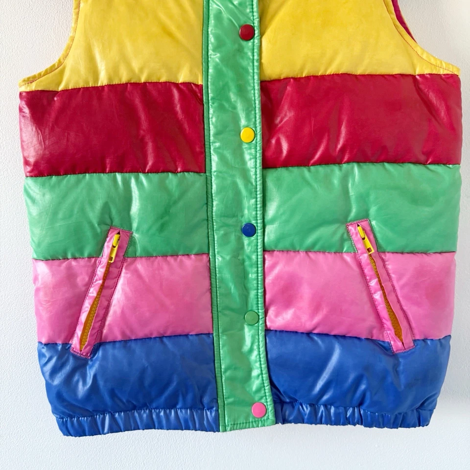 Chaleco acolchado LeTigre Colores Primarios Bloques de Color XS Retro Colorido Foto 3 de 4