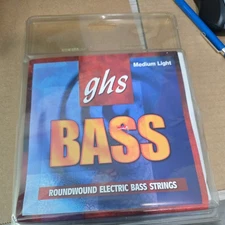GHS ML6000 Bassics Bass Guitar Strings; Medium Light Gauges 44-102 New Old Stock