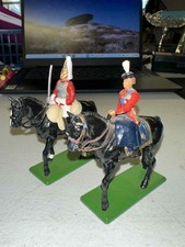 Vintage metal toy, Britain's Queen Elizabeth II & Royal Guard on horseback