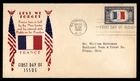 Mayfairstamps US FDC 1943 Washington DC France appreciation First Day Cover cca_