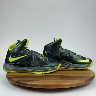 Mens Nike LeBron 10 X Dunkman Seaweed Atomic Green Basketball Sneakers Size 10 D
