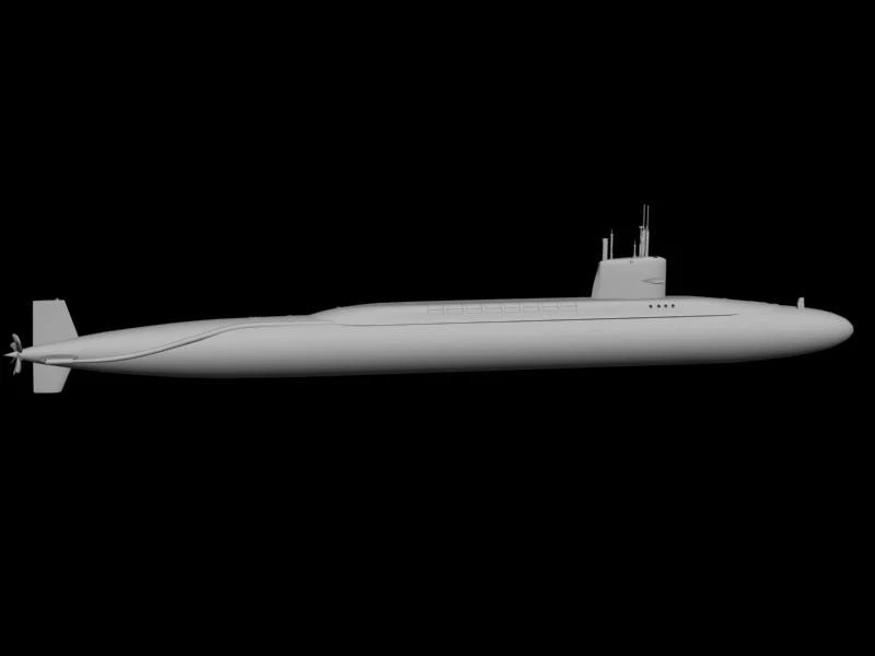 Submarino Benjamin Franklin USS Benjamin Franklin (SSBN-640) escala 1:200 Foto 3 de 4