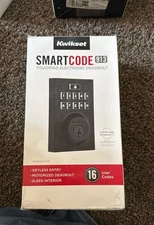 Kwikset SMARTCODE 913 Touchpad Electronic Deadbolt Iron Black Keyless Modern