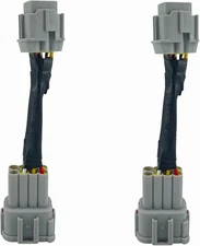 2pcs Headlight Conversion Adapters Compatible with 2003+ 350z HID Wiring 8 to Ha