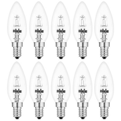 10 x Eco Halogen Glühbirne 18W ~25Watt E14 klar Glühlampe Licht warmweiß dimmbar