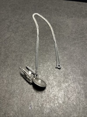 Star Trek Next Enterprise-1701A Pewter Necklace And Chain Never Used.