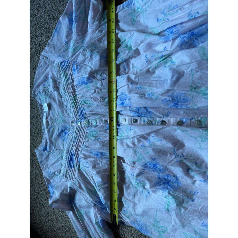 Eileen West Floral Nightgown Ballet Cottagecore Country Long Sleeve Lace Prairie - Image 3 of 4