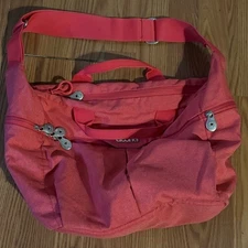 Doona All Day Baby Diaper Bag Attach to Strollers Essentials Coral Red Zippers