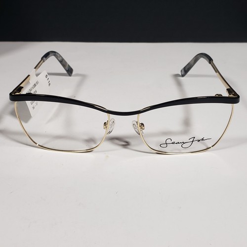 Sean John Eyeglasses Frames SJLO 6016 001 Gold Shiny Black Enamel 56 17 140 -NWT - Picture 11 of 15