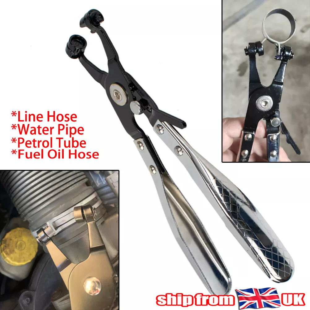 Hose clamp crimping tool outlet