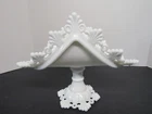 Rare Vintage Westmoreland White Milk Glass Ring and Petal Banana Boat 14" NICE!