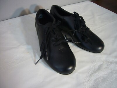 Capezio Black Leather Sole Teletone Tap Shoes Sz M (Insole