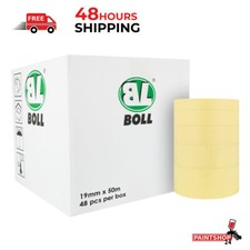 Masking tape BOLL 80°C for paint jobs car refinishing 19mm/50m yellow 48pcs box