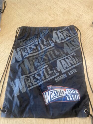 Wrestlemania XXVIII 28 Miami 2012 Drawstring Bag WWE - Picture 1 of 1