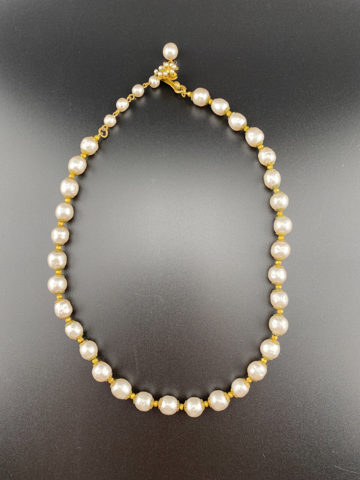 Nice Vintage MIRIAM HASKELL Faux Pearl Necklace 15 To 16 1 2 In Nice vintage miriam haskell faux pearl necklace 15 to 16 1 2 in