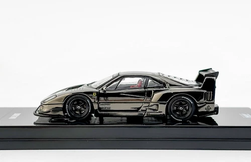 1: 64 Alloy diecast car model Ferrari F40 Chrome Black - Picture 5 of 7