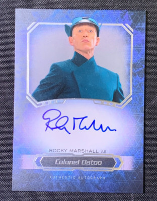 Colonel Datoo 2016 Topps Star Wars Masterworks Rocky Marshall Signed Autograph
