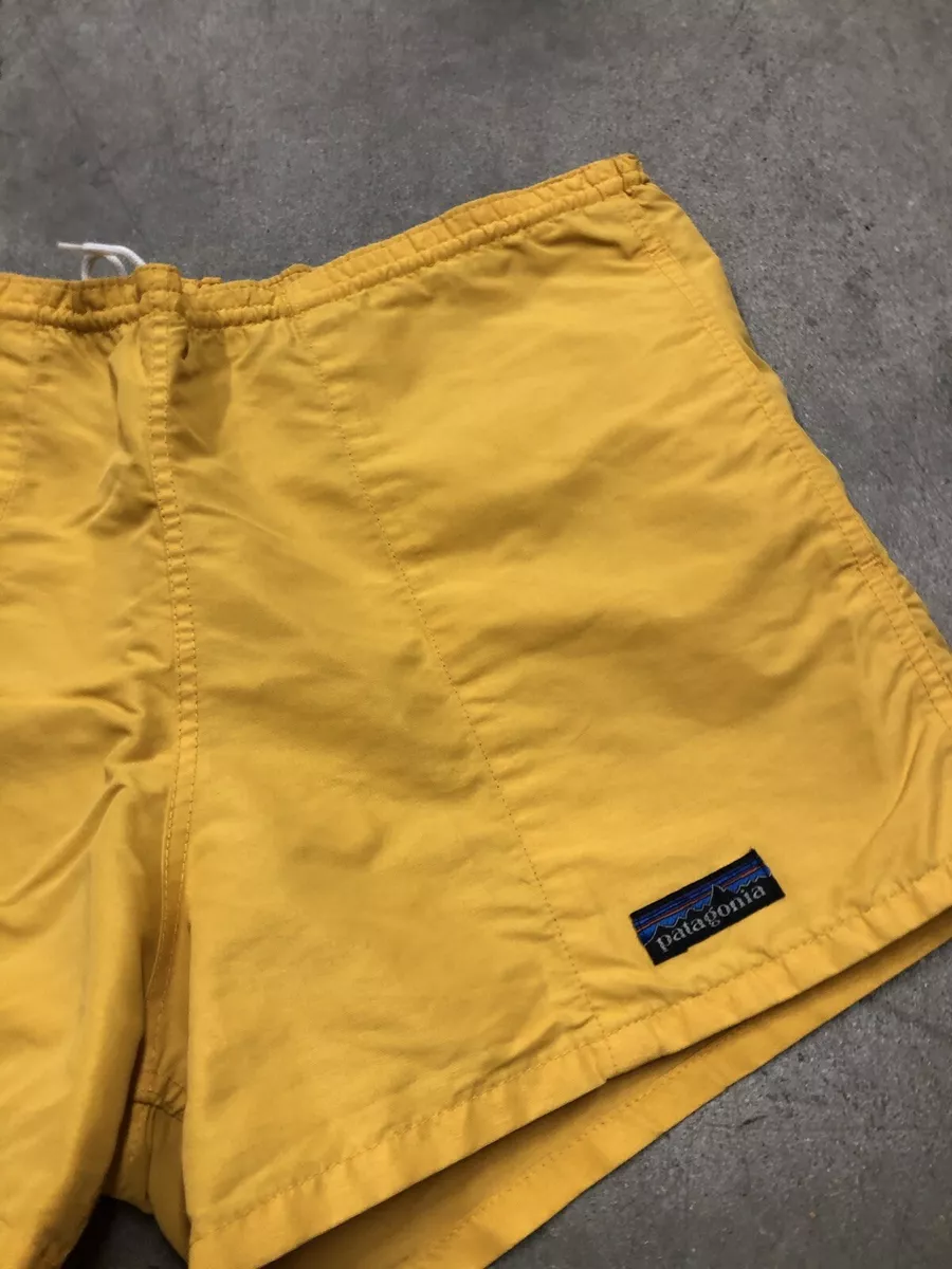 Rare Mens Patagonia Sun Yellow Baggies Shorts Hong Kong 3 Small