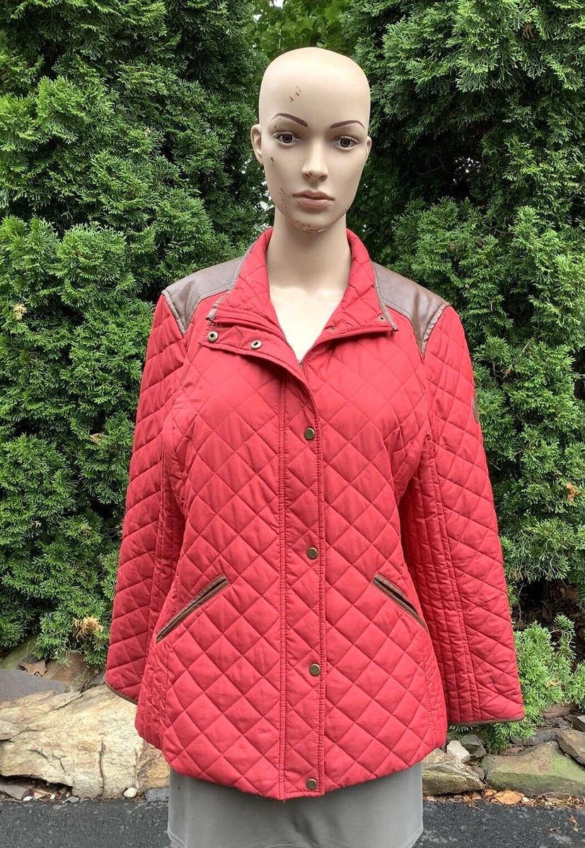 LAUREN RALPH LAUREN Red Quilted Lightweight Lined Insulated JACKET