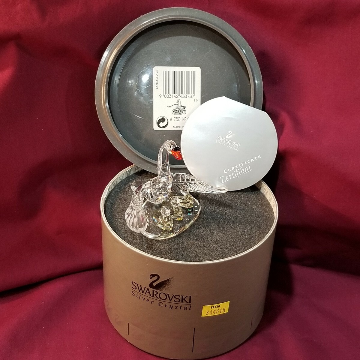 Swarovski soaかぁち Swarovski Silver Crystal SWANS Figurine (Retired) #243373