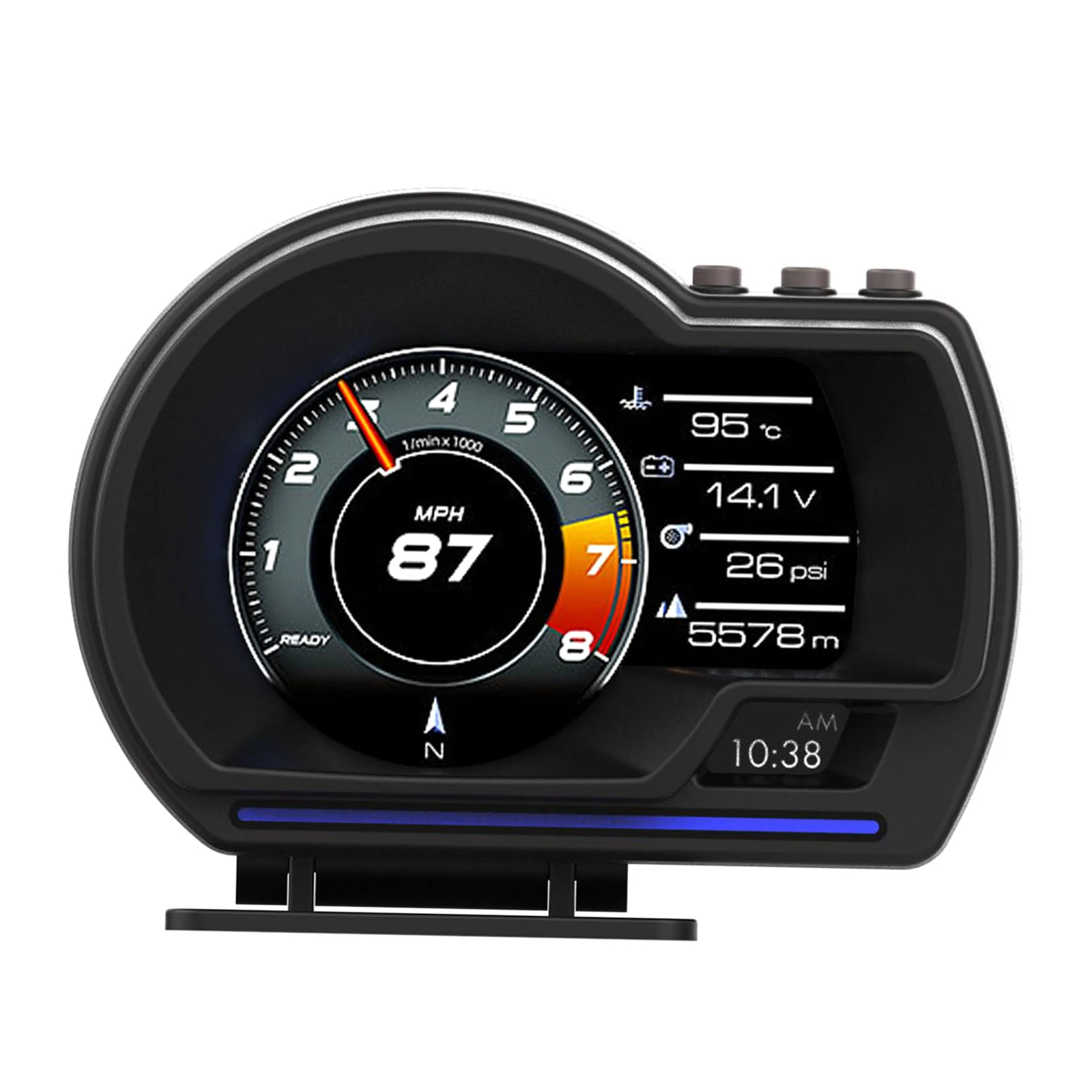Car Head Up Display OBDⅡ+GPS Smart Gauge HD Speedometer Car Diagnostic Tool