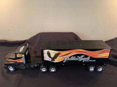 Vintage Nylint Golden Eagle Express Metal 18 Wheeler Semi And Trailer Ebay