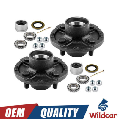 2pcs Trailer Idler Hub 4 on 4 for 2000 lbs Axle 4x4.0 4 Lug Trailer Hub Kit