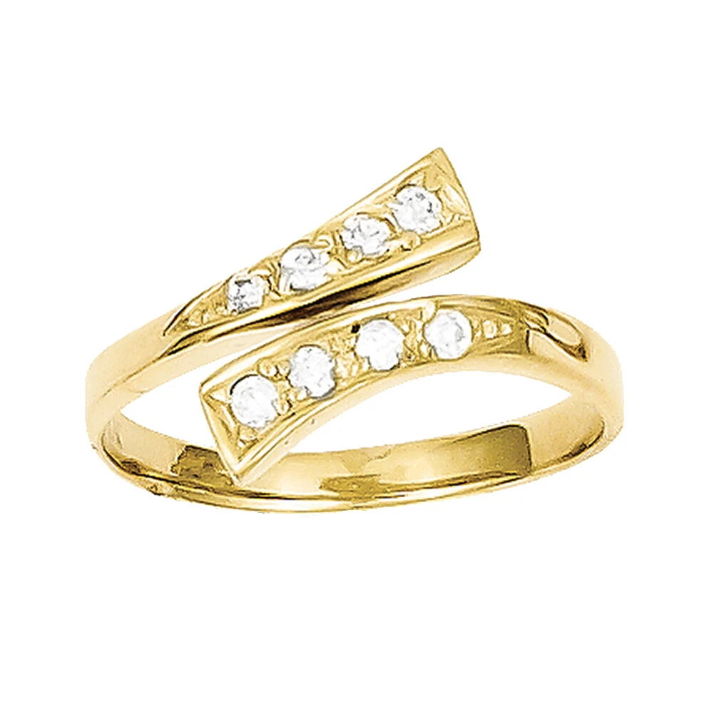 10k Yellow Gold CZ Toe Ring 10C1162