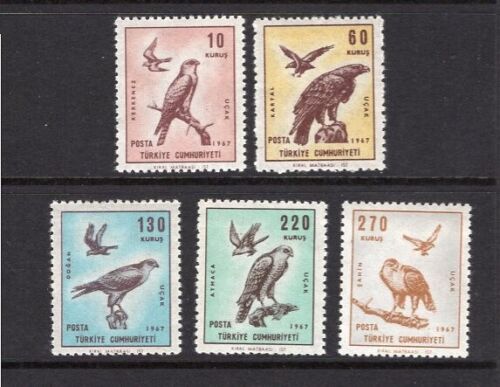 TURKEY 1967 RAPTOR BIRDS SET VERY FINE MNH