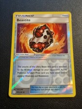 REVERSE HOLO Pokemon Sun & Moon Cosmic Eclipse Card Beastite 185/236
