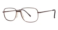 MODERN OPTICAL KEITH MEN'S METAL EYEGLASSES 54-16-140 MT. BROWN WITH SOFT CASE